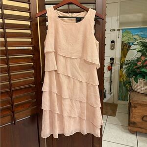 JM Collection Women's Blush Tiered Mini Dress